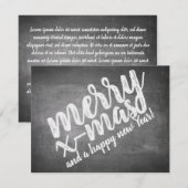 Carte Salutations de Noël sur le tableau de la Marche (Devant / Derrière)