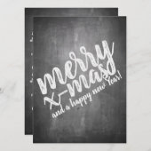 Carte Salutations de Noël sur le tableau de la Marche (Devant / Derrière)