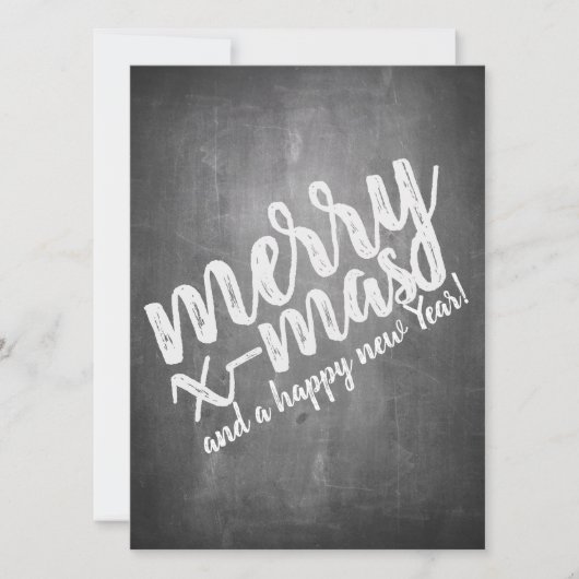 Carte Salutations de Noël sur le tableau de la Marche (Devant)