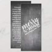 Carte Salutations de Noël sur le tableau de la Marche (Devant / Derrière)