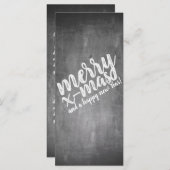 Carte Salutations de Noël sur le tableau de la Marche (Devant / Derrière)