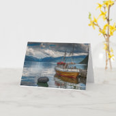 Carte salutations de Norvège (Fleur jaune)