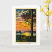 Carte Salutations de Norvège, Michigan - cru (Fleur jaune)