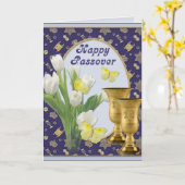 Carte Salutations de pâque (Fleur jaune)