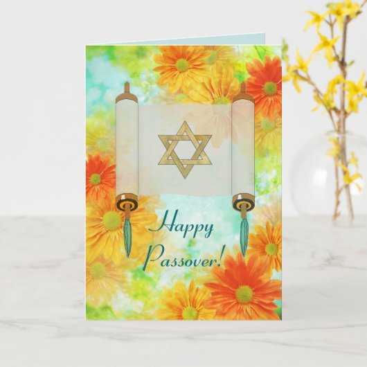 Carte Salutations de pâque (Fleur jaune)