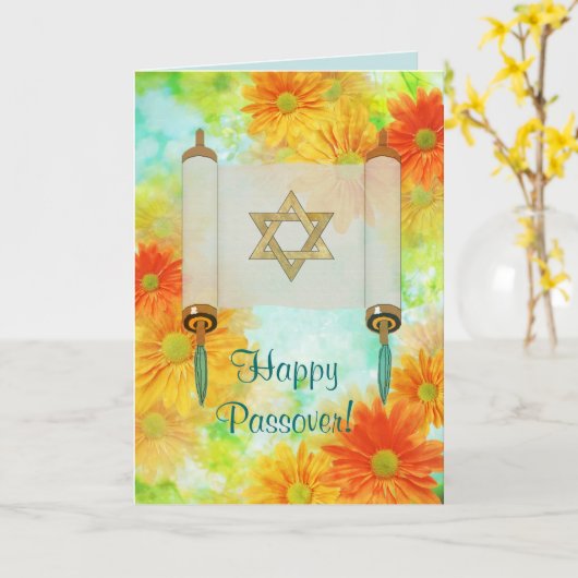 Carte Salutations de pâque (Fleur jaune)