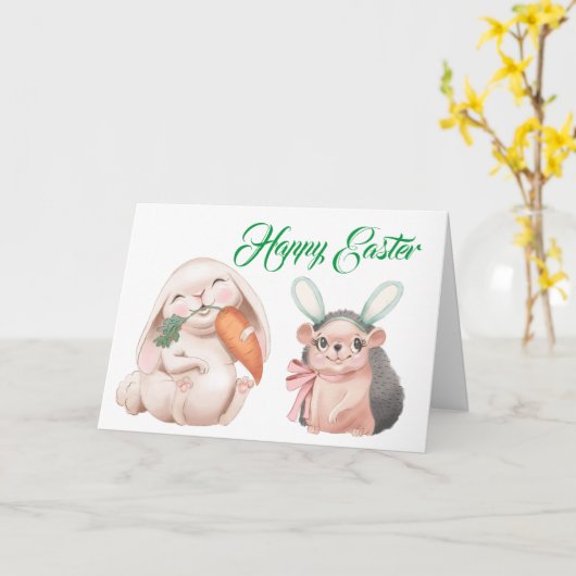 Carte Salutations de Pâques (Fleur jaune)