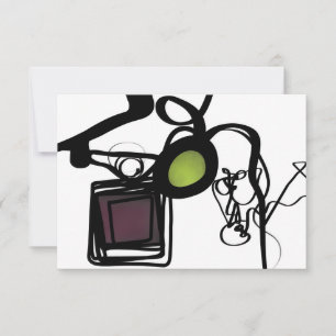 Carte Salutations de Philydion : Abstrait noir & blanc