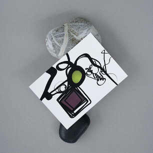 Carte Salutations de Philydion : Abstrait noir & blanc