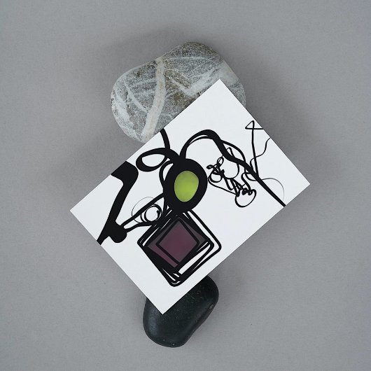 Carte Salutations de Philydion : Abstrait noir & blanc