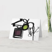 Carte Salutations de Philydion : Abstrait noir & blanc (Devant)