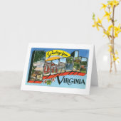 Carte Salutations de Roanoke, Virginie (Fleur jaune)