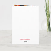 Carte Salutations de saison Bonhomme de neige (Dos)