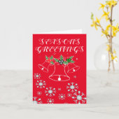 Carte Salutations de saison pliées de 4 po x 5,6 po (Fleur jaune)