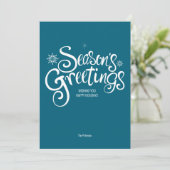 Carte Salutations de saison | Salutation manuscrite scri (Debout devant)