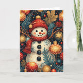 Carte Salutations de saison Snowman (Devant)