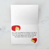 Carte Salutations de saison Souris Fromage Humour drôle (Intérieur)