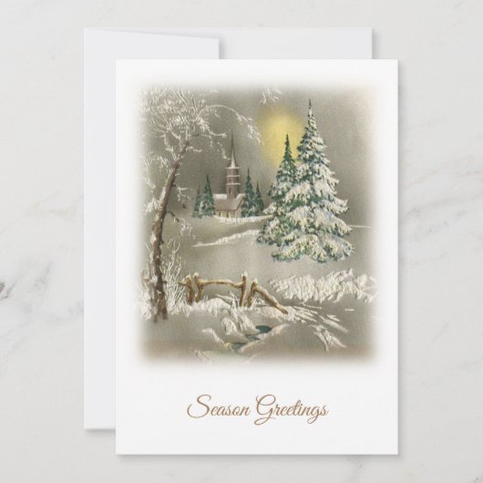 Carte Salutations de saison Vintage (Devant)