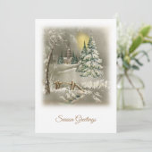 Carte Salutations de saison Vintage (Debout devant)