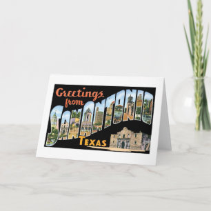 Carte Salutations De San Antonio Texas