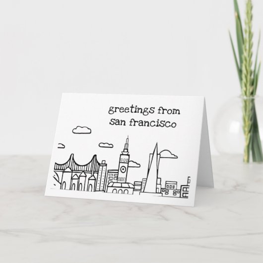 Carte Salutations de San Francisco - Art original (Devant)