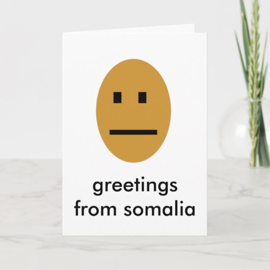 Carte Salutations de somalie (Devant)