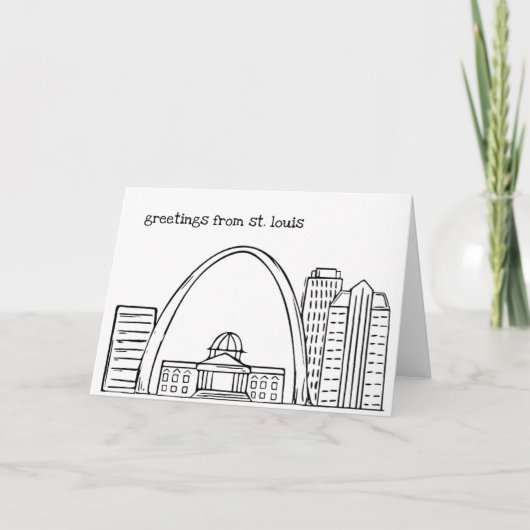 Carte Salutations de St Louis - art original (Devant)