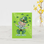CARTE SALUTATIONS DE ST PAT (Fleur jaune)