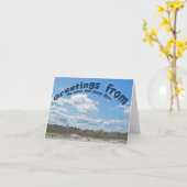 Carte Salutations de Sunny New Jersey Shore Note Card (Fleur jaune)