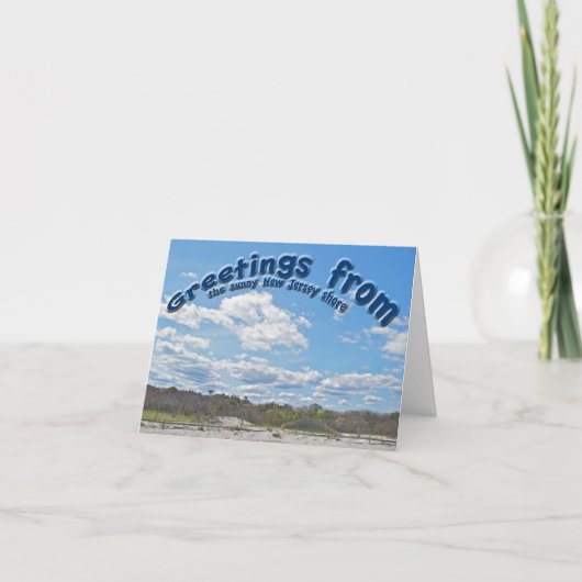 Carte Salutations de Sunny New Jersey Shore Note Card (Devant)