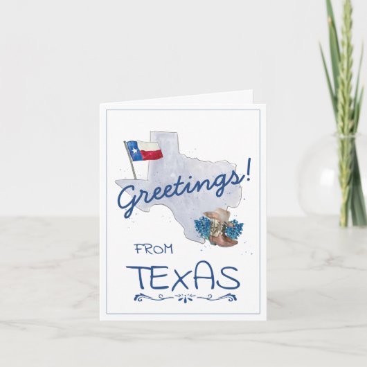 Carte Salutations de Texas Card (Devant)