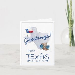 Carte Salutations de Texas Card