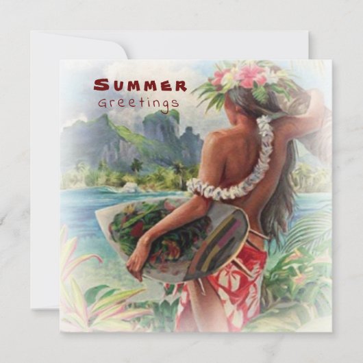 Carte Salutations d'été (Devant)