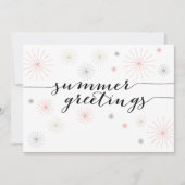 Carte Salutations d'été Fireworks Flat (Devant)