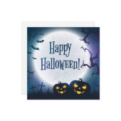 Carte Salutations d'Halloween (Devant/Arrière en situation)