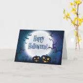 Carte Salutations d'Halloween (Fleur jaune)