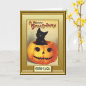 Carte Salutations d'Halloween (Fleur jaune)