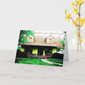 Carte Salutations d'Halloween (Fleur jaune)