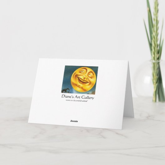 Carte Salutations d'Halloween Witchy (Dos)