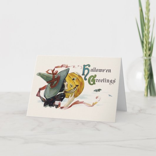 Carte Salutations d'Halloween Witchy (Devant)