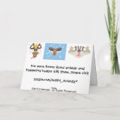 Carte Salutations d'harcellement de Badger_Birthday (Dos)