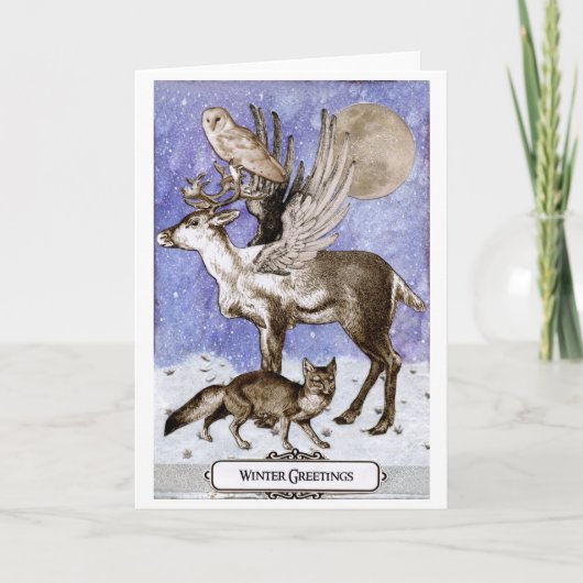 Carte Salutations d'hiver Enchanted (Devant)