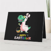 Carte Salutations Dinosaur Bunny Egg Joyeux Pâques S (Dos)