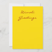 Carte salutations diwali : lumière élégante (Dos)