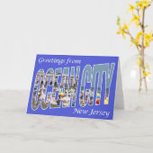 Carte Salutations d'Ocean City (Fleur jaune)