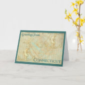 Carte Salutations du Connecticut (Fleur jaune)