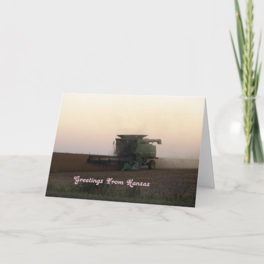 Carte Salutations du Kansas, Combattez au coucher du sol (Devant)
