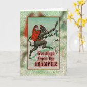 Carte Salutations du Krampus ! (Fleur jaune)