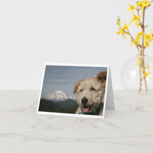 Carte Salutations du Mont Rainier (Fleur jaune)