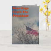 Carte , Salutations Du Président (Fleur jaune)